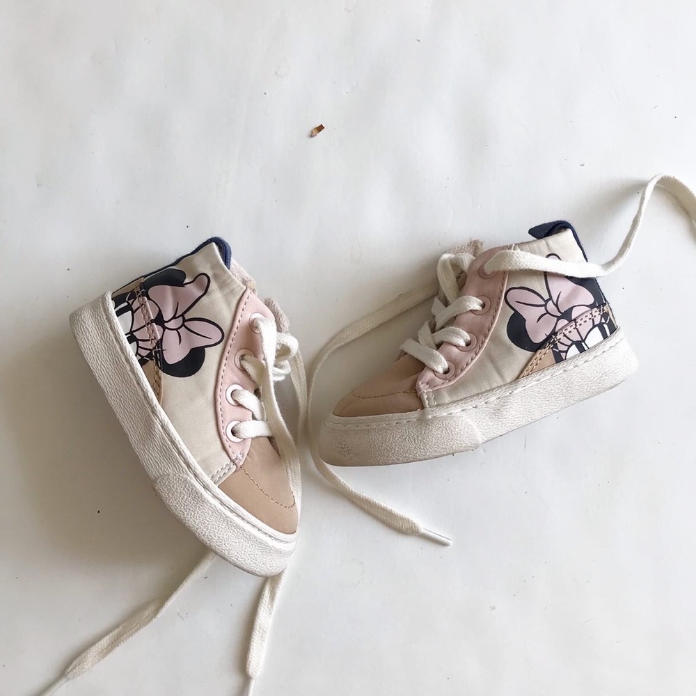 ZARA x Disney Minnie Mouse high top sneakers VGUC size 18 (3 - baby/toddler)